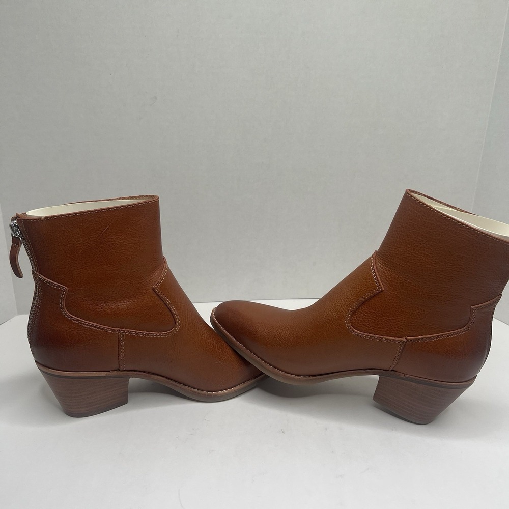 Sofft Annabell Women’s 8 M Bourbon Brown Leather Western Ankle Booties NIB